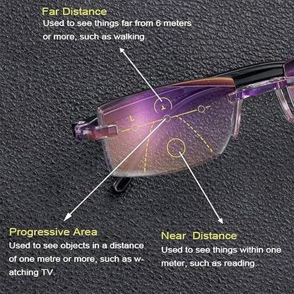 Smart Reading Glasses Rimless Anti Blue Ray Reading Glasses Men Women
