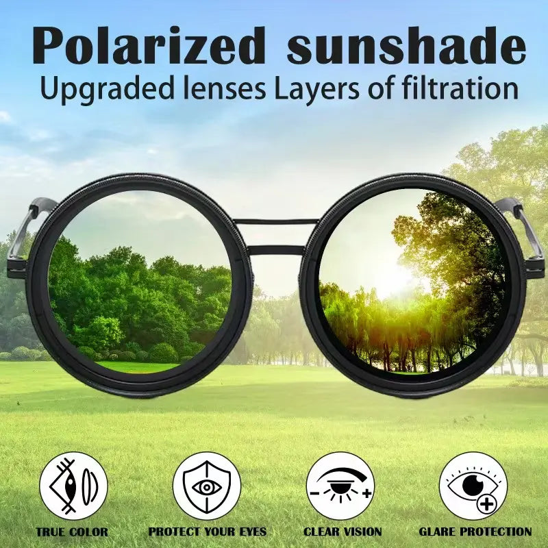 Adjustable Dimming Sun Glasses Women Retro Punk Fishing Eyeglasses Outdoor Shades