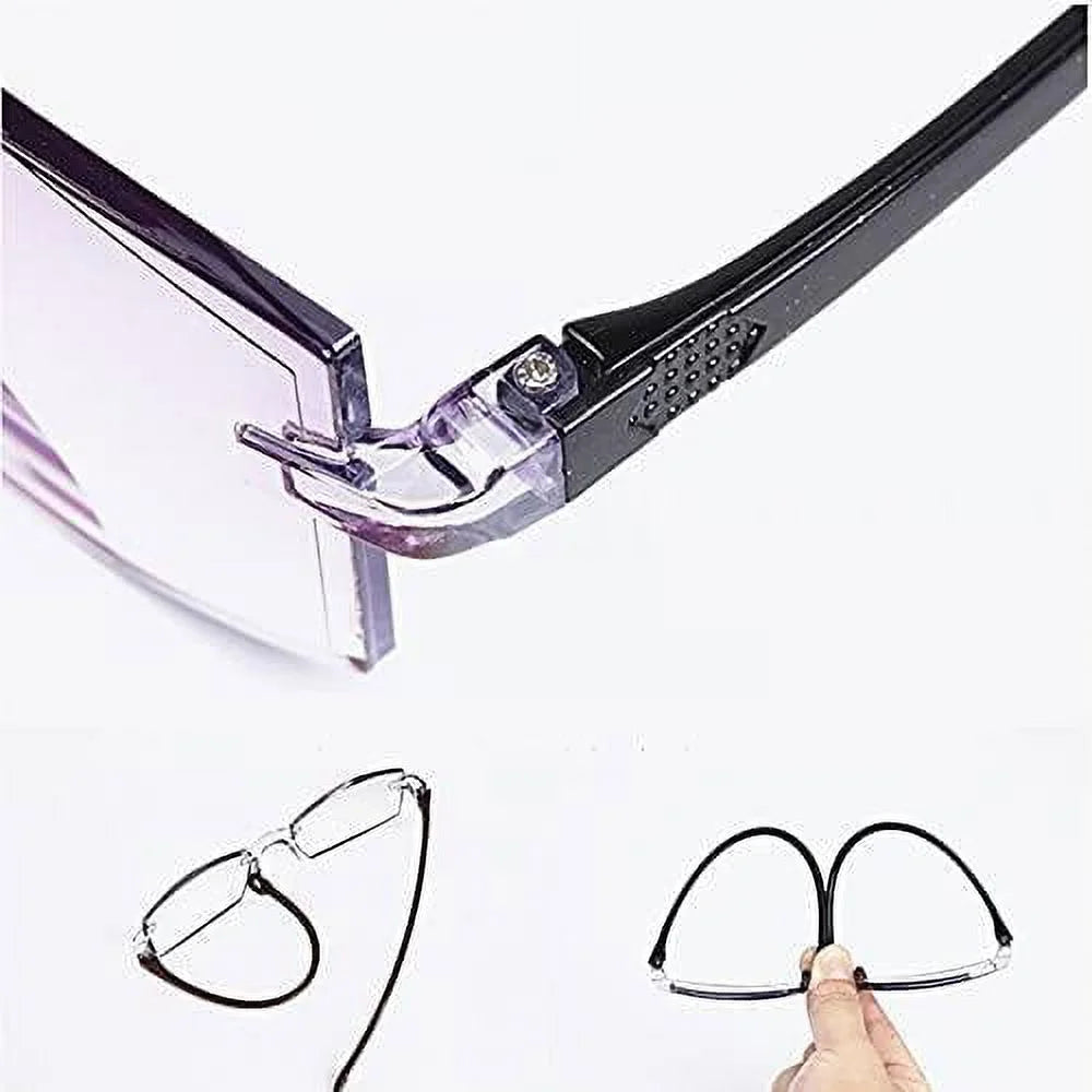Smart Reading Glasses Rimless Anti Blue Ray Reading Glasses Men Women