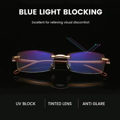 Smart Reading Glasses Rimless Anti Blue Ray Reading Glasses Men Women